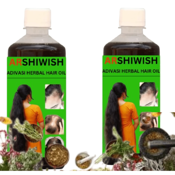 Adivasi Arshiwish Herbal Hair Oil 100% Original  Pack of 2 |  Up to 94% Stronger Hair* | Up to 93% Less Hair Fall | For Men and Women