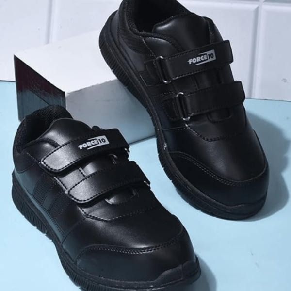 Round-Toe Slip-On Shoes with Velcro Fastening