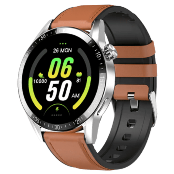 Black Zone Active Full Touch Smart Watch 1.3" Display, Leather Strap, & All - Image 3