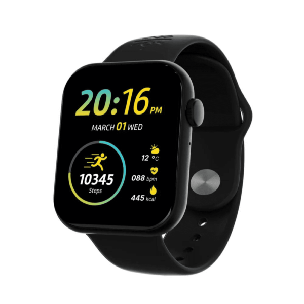 Active T 2.01 HD Display, Single Chip BT Calling, Rotating Crown, 200 WatchFace Smartwatch (Black Strap, Free Size)