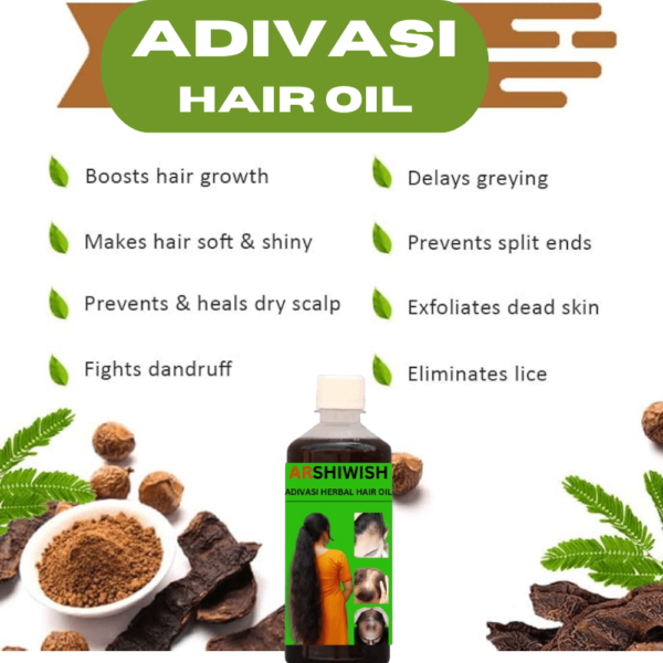 AR Adivasi  Herbal Shampoo For - 2 Ayurvedic Products Kit -For All Hair- Anti HairFall Oil + AntiHairfall Shampoo  Hair Growth Serum - Image 8