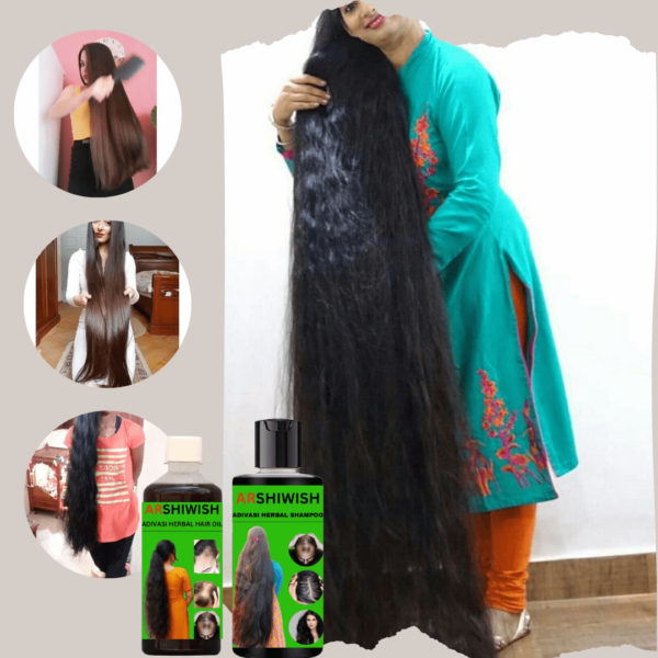 AR Adivasi  Herbal Shampoo For - 2 Ayurvedic Products Kit -For All Hair- Anti HairFall Oil + AntiHairfall Shampoo  Hair Growth Serum