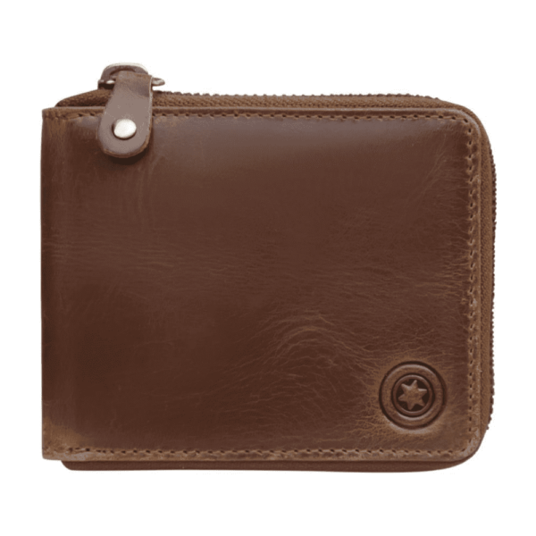 SEENU Mens Tan Album Leather Wallet/Brown 2