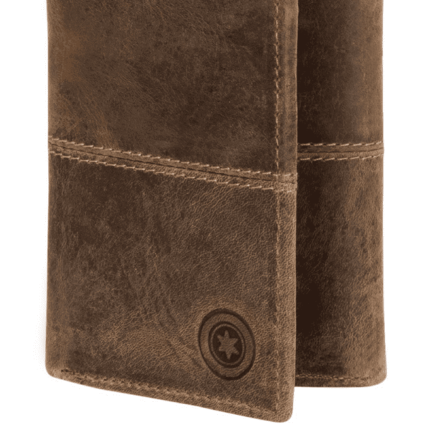 PETALUMA Hagrid Brown Leather Wallet & Pen Combo Gift Set for Men